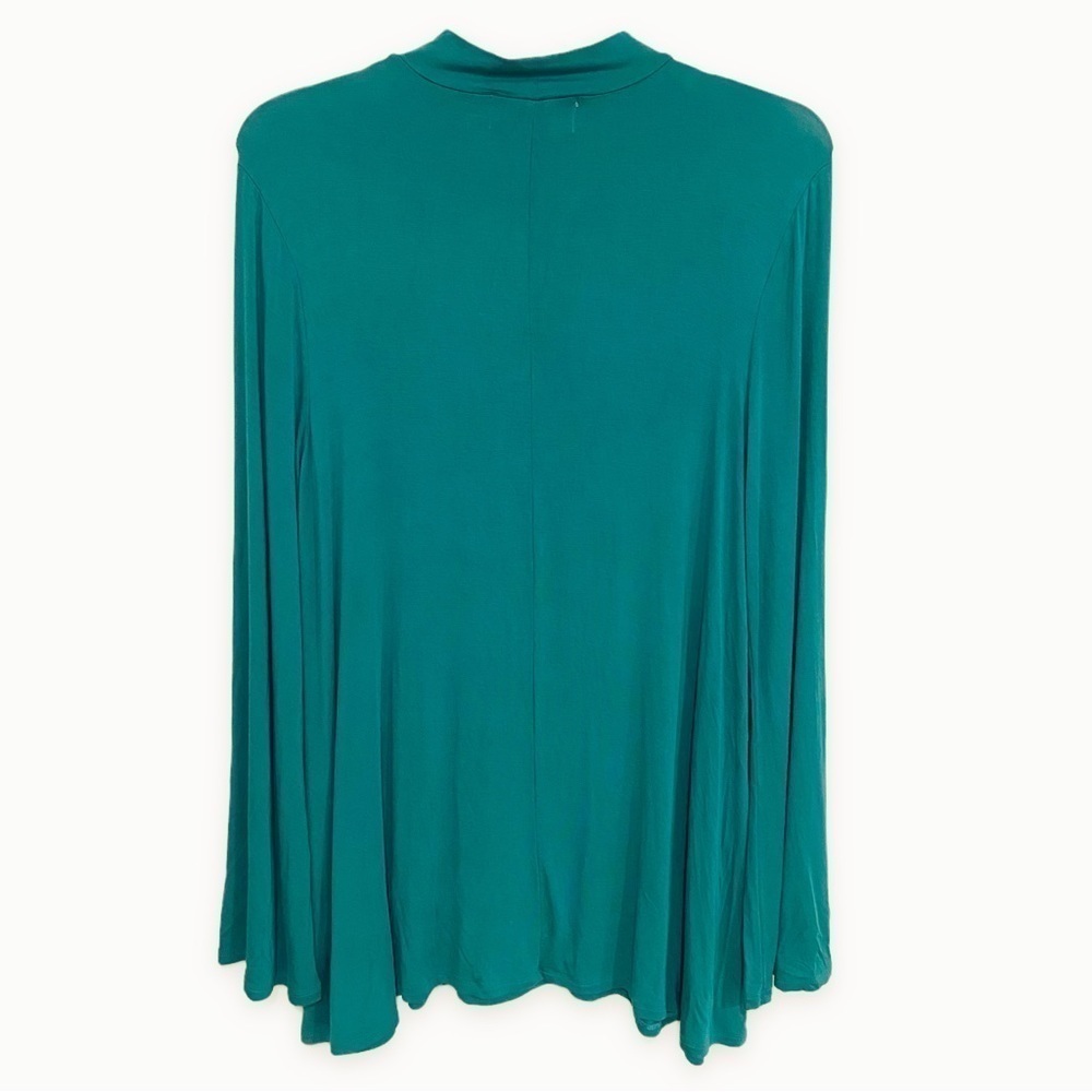Laurie Felt | Knit Top Choker Neckline Spandex Tunic Teal Size Small - Picture 3 of 5